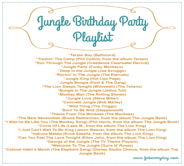 safari themed 1st birthday - playlist