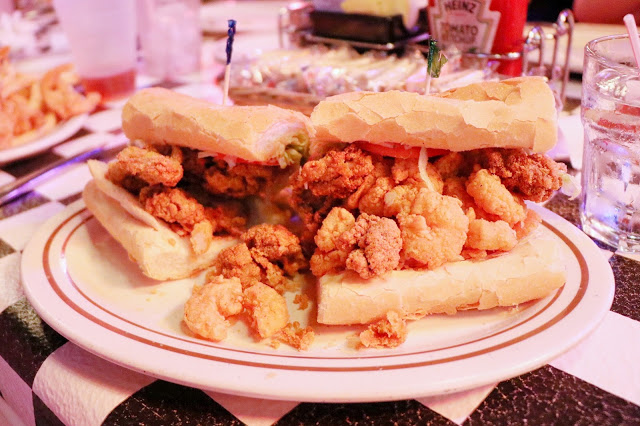 Peacemaker Po-Boy sandwich at ACME Oyster House for a Texas to New Orleans road trip