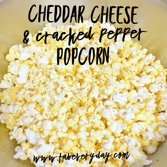 Cheddar Cheese and Cracked Pepper Popcorn recipe