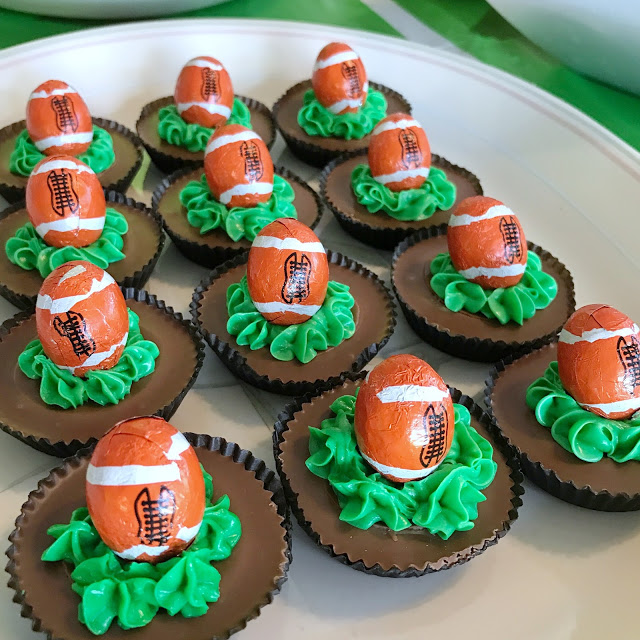 super easy football party food ideas - game day Reese's cups