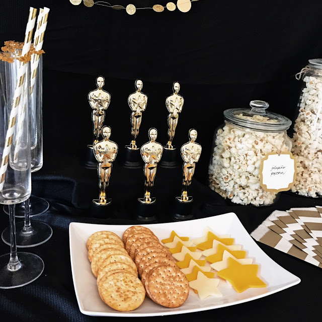 appetizer spread for a hollywood movie party