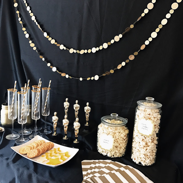 decor and food ideas for a hollywood theme movie awards show party