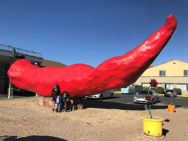 world's largest chile pepper - fun roadside attraction on a southwest road trip with kids