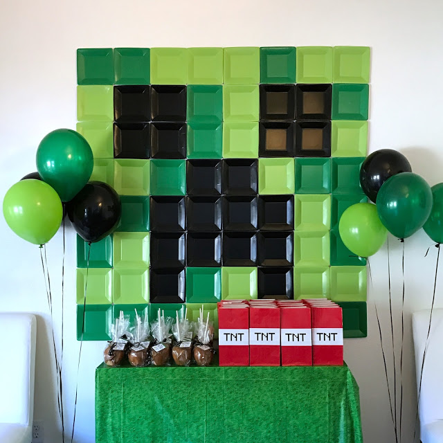 Minecraft birthday backdrop