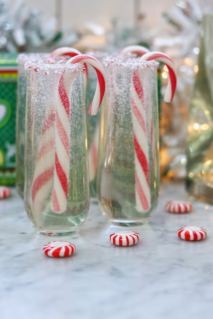 candy cane spritzer christmas cocktail recipe