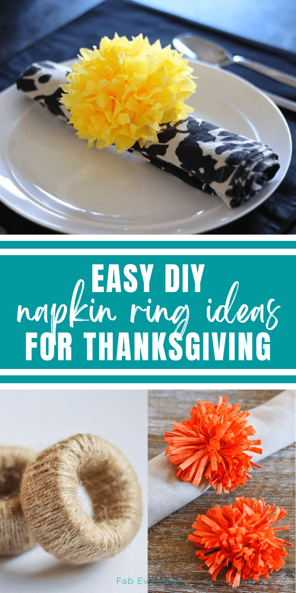 Easy DIY napkin ring ideas for Thanksgiving
