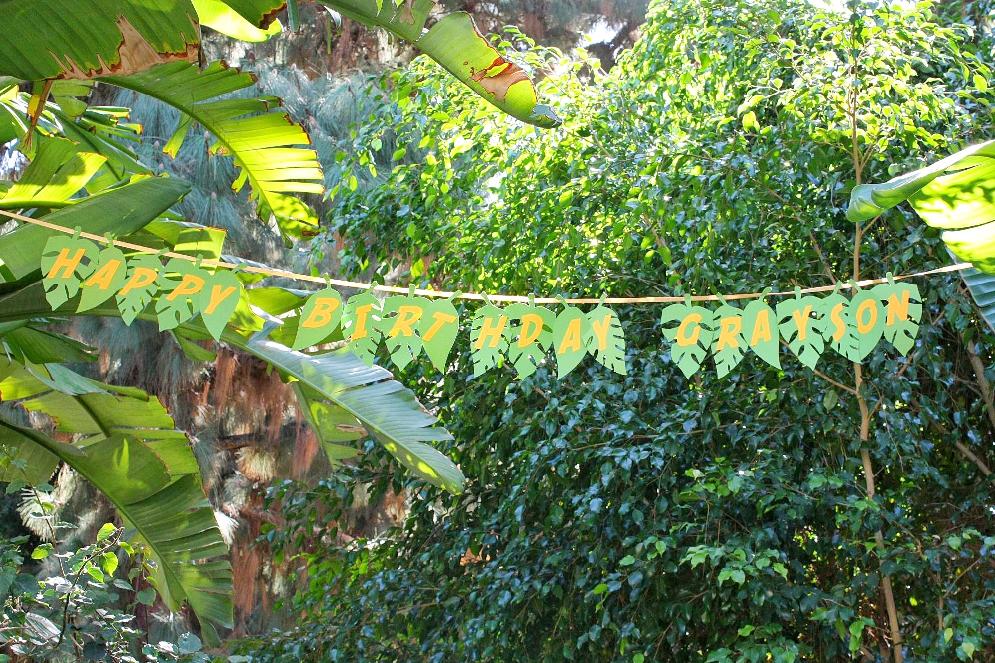 safari themed 1st birthday - birthday banner 1