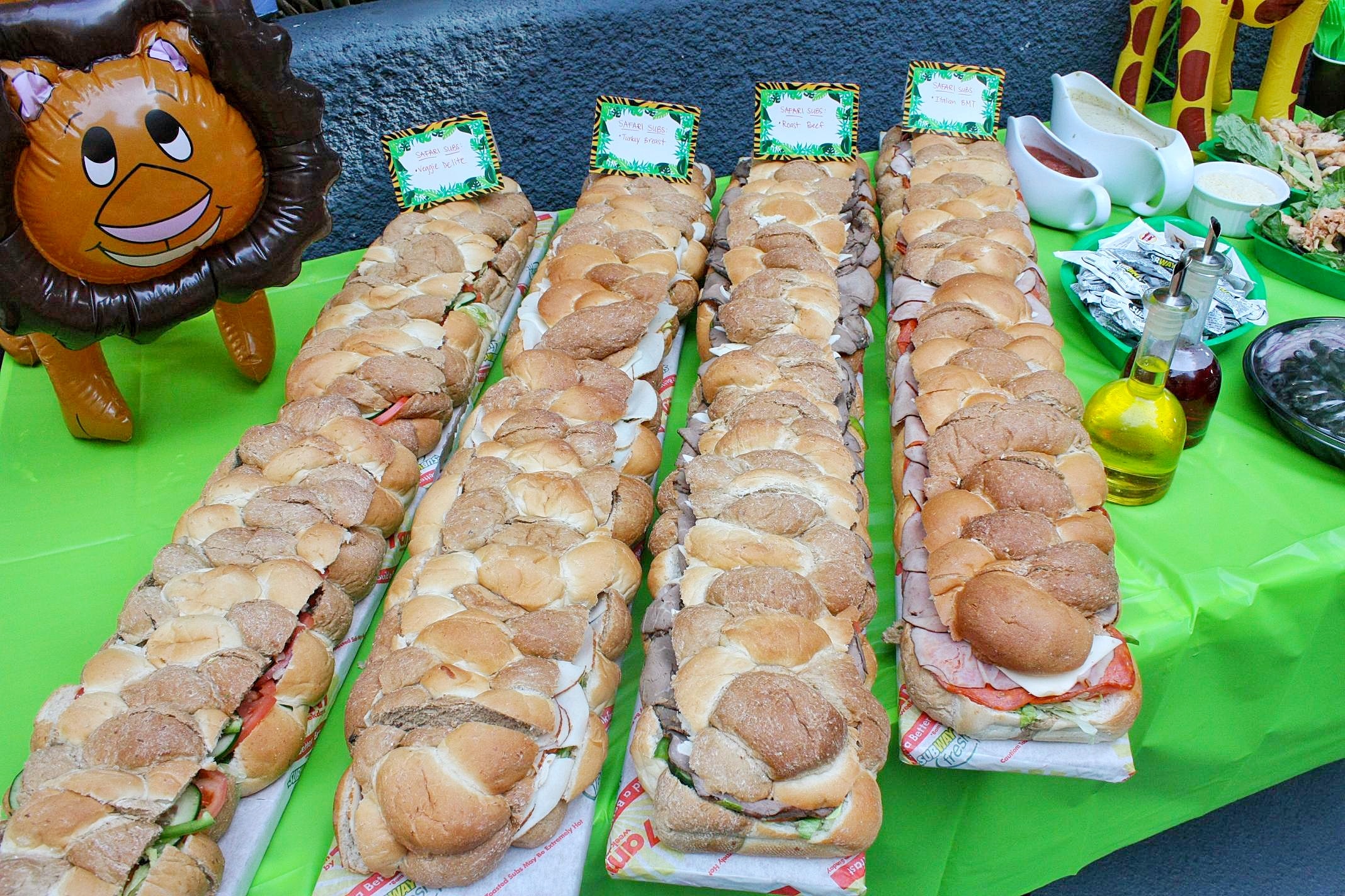 safari themed 1st birthday - sandwiches 2