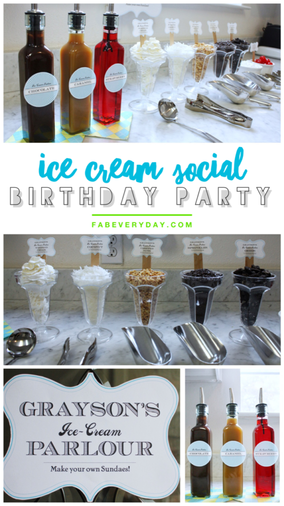 Kid's Ice Cream Social Birthday Party