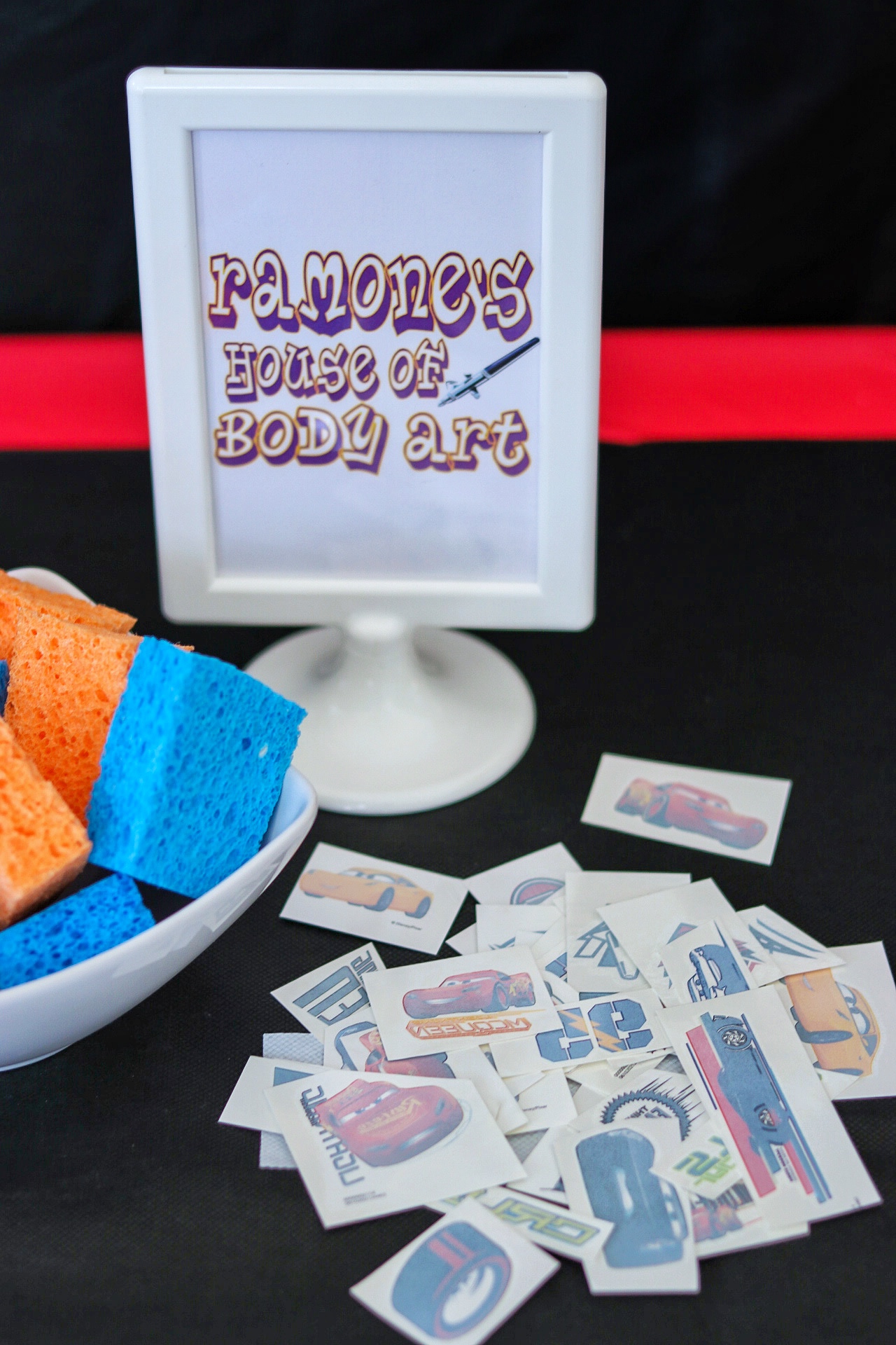 Disney Cars birthday party activities: Ramone's House of Body Art