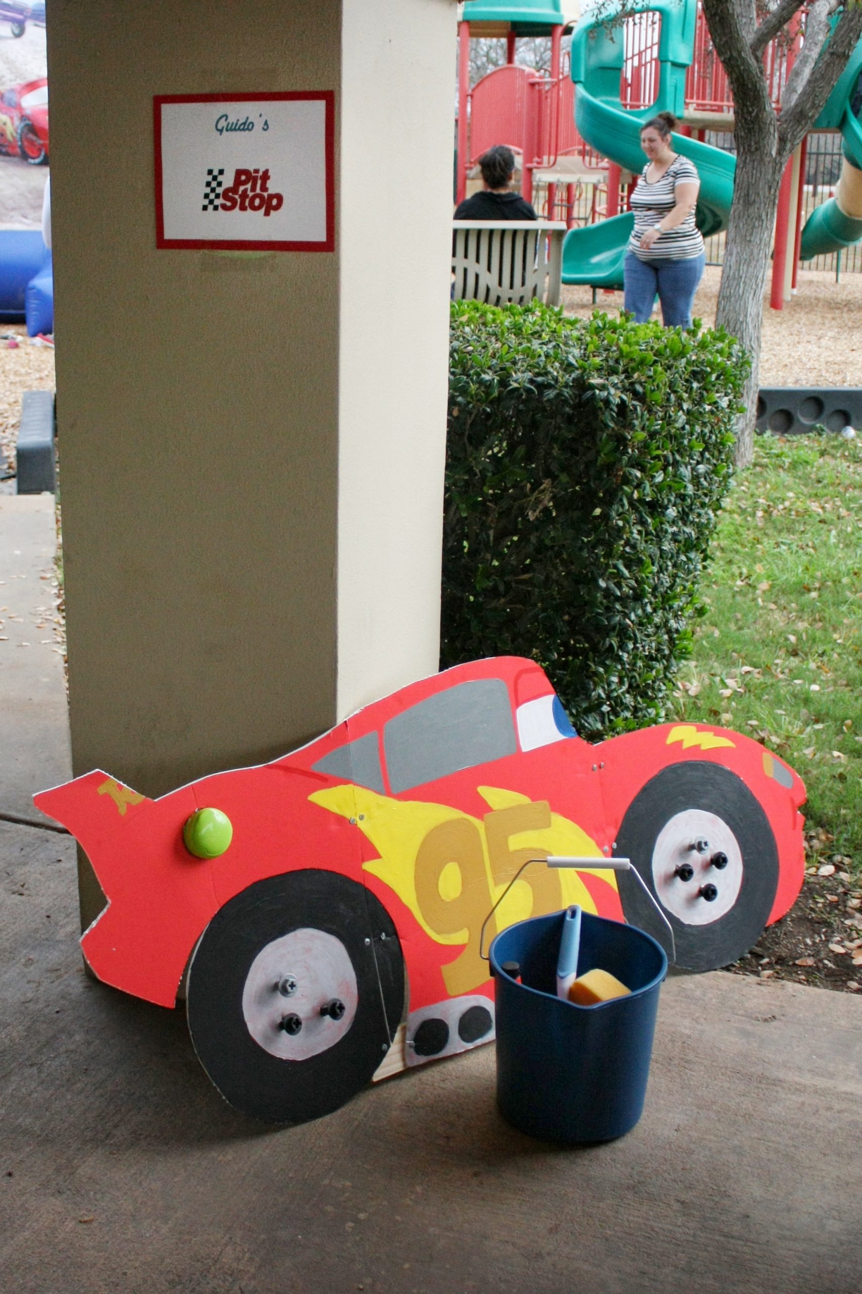 Disney Cars birthday party games: Guido's Pot Stop