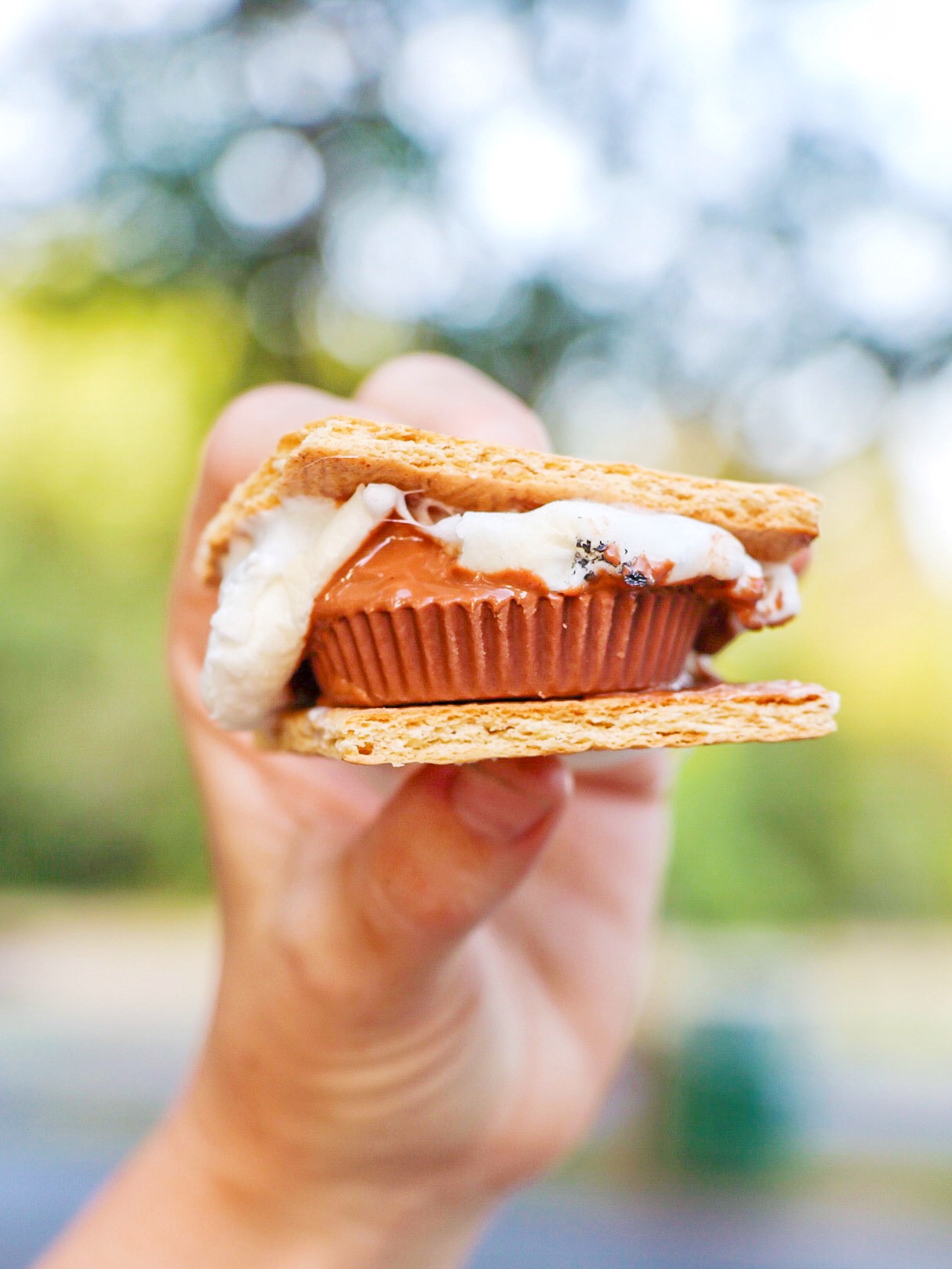 Creative s'more idea: Reese's cup s'mores