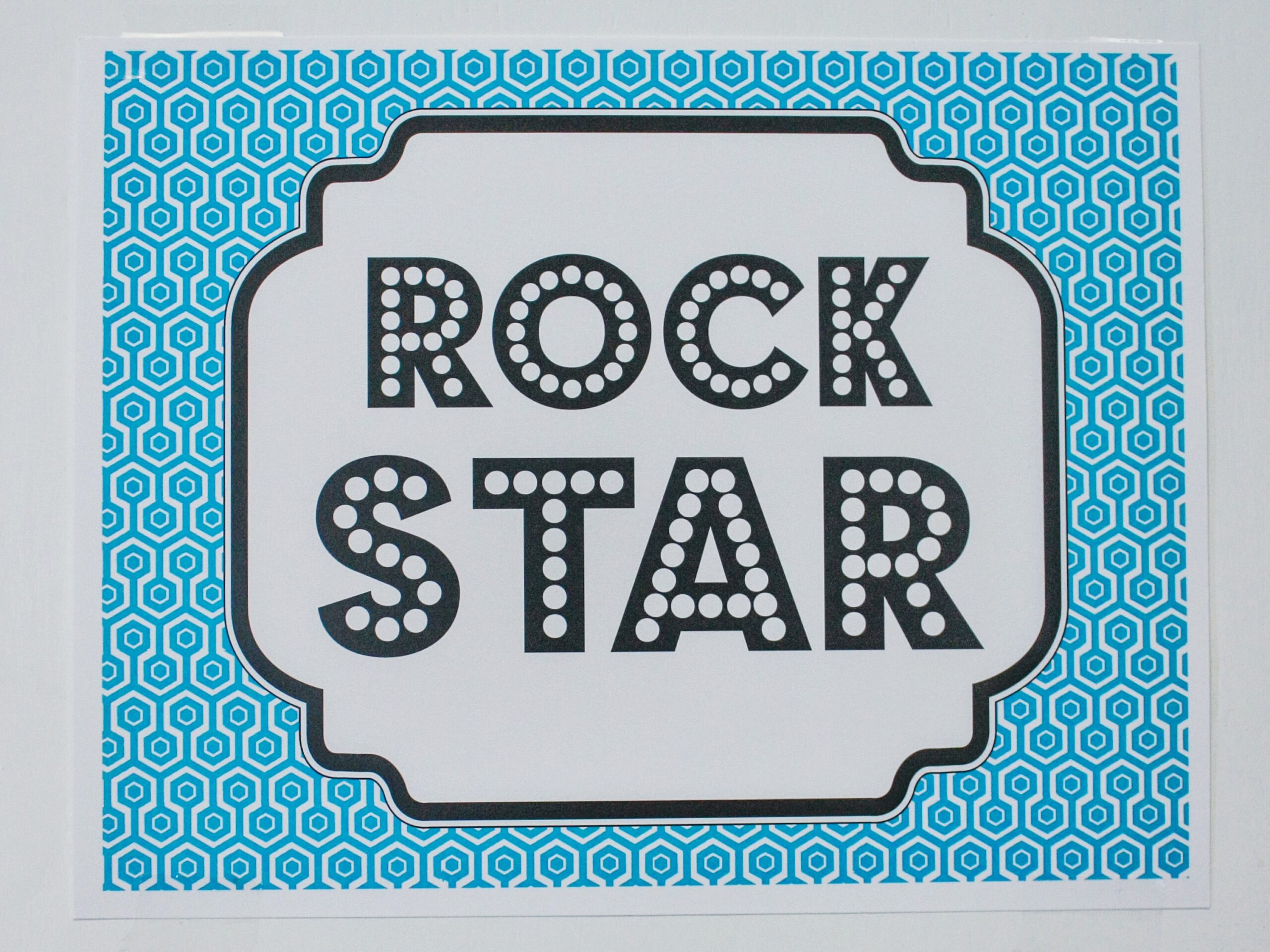 Rock and roll birthday party printables