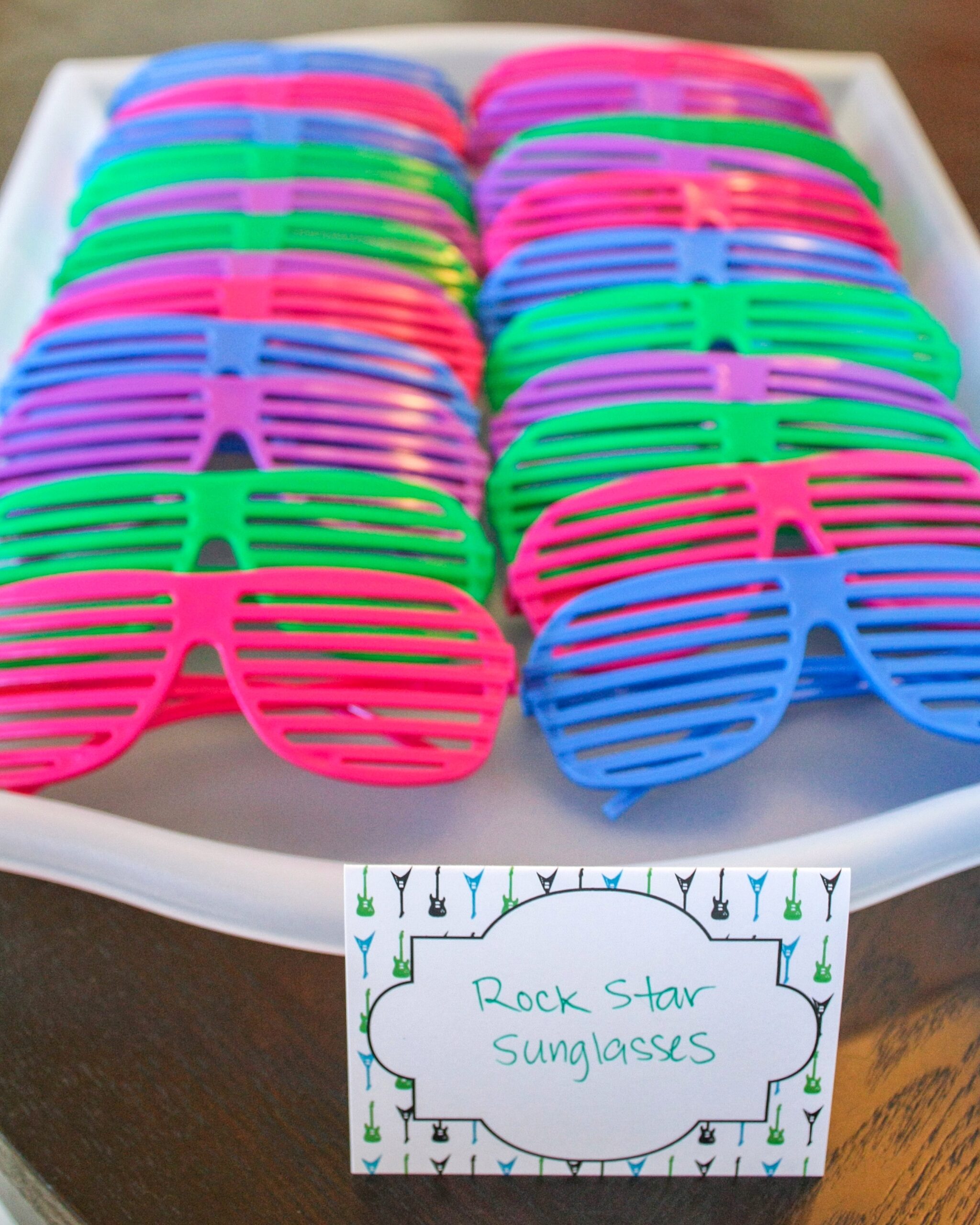 rock star party supplies: rock and roll birthday party favors