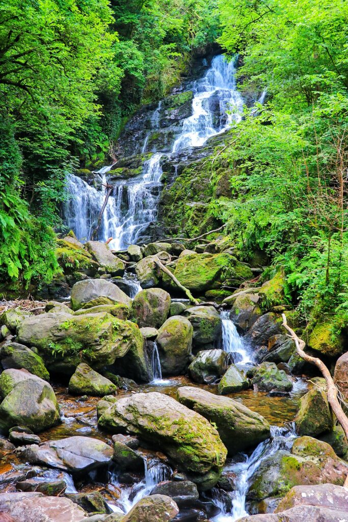 7 day self driving tour of Ireland: Torc Waterfall in Killarney National Park