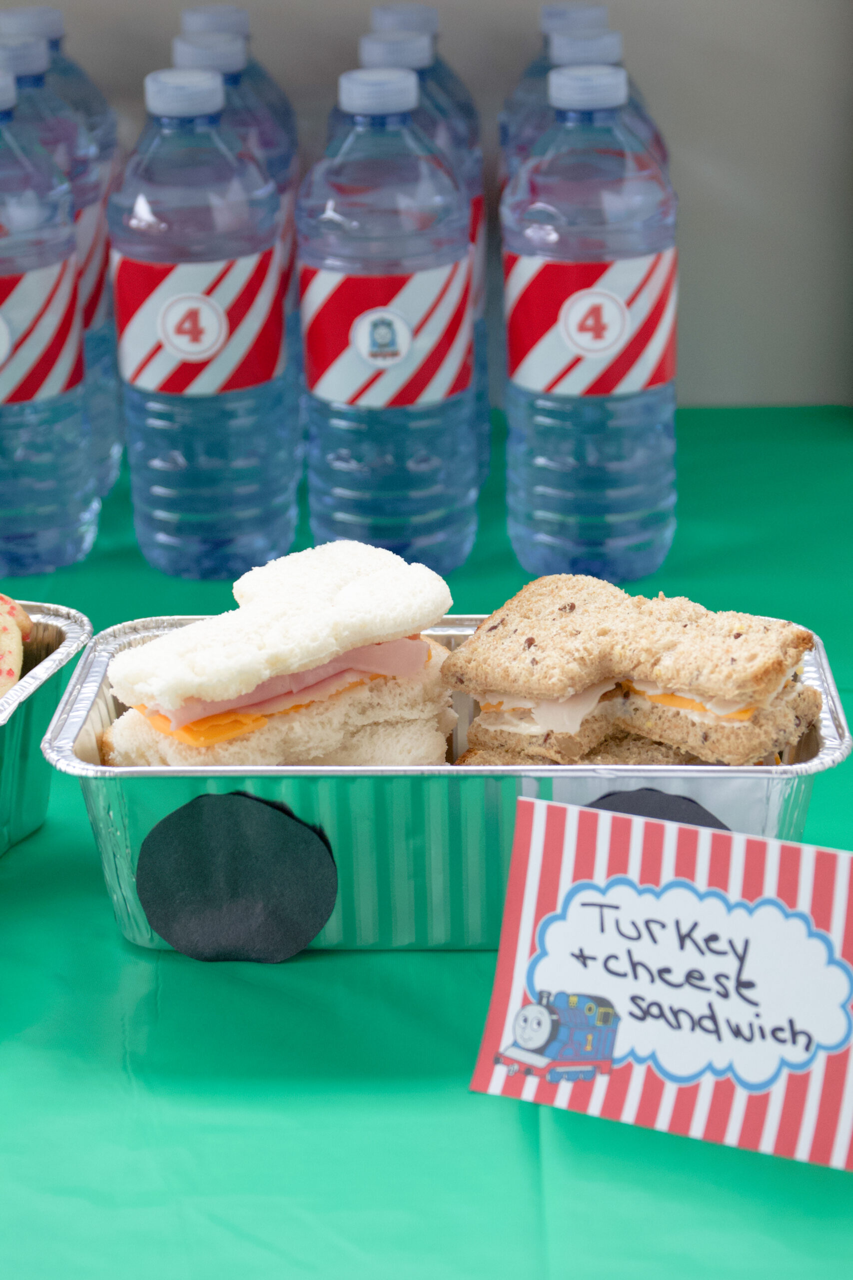 Thomas the Train Party Food Idea: Train-shaped sandwiches