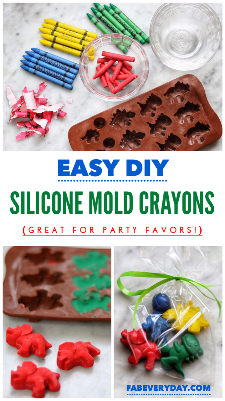 Easy DIY party favors: Fun Shape Crayons from Silicone Molds
