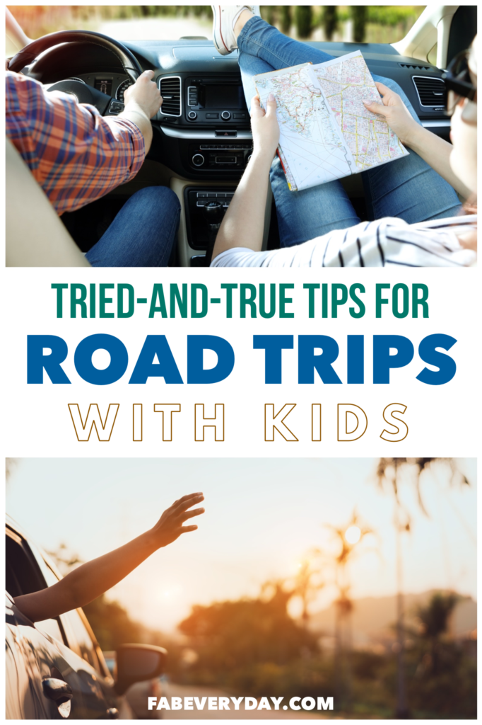 Tips for having the best, low-stress family road trip (including lots of car activities for toddlers and young kids)