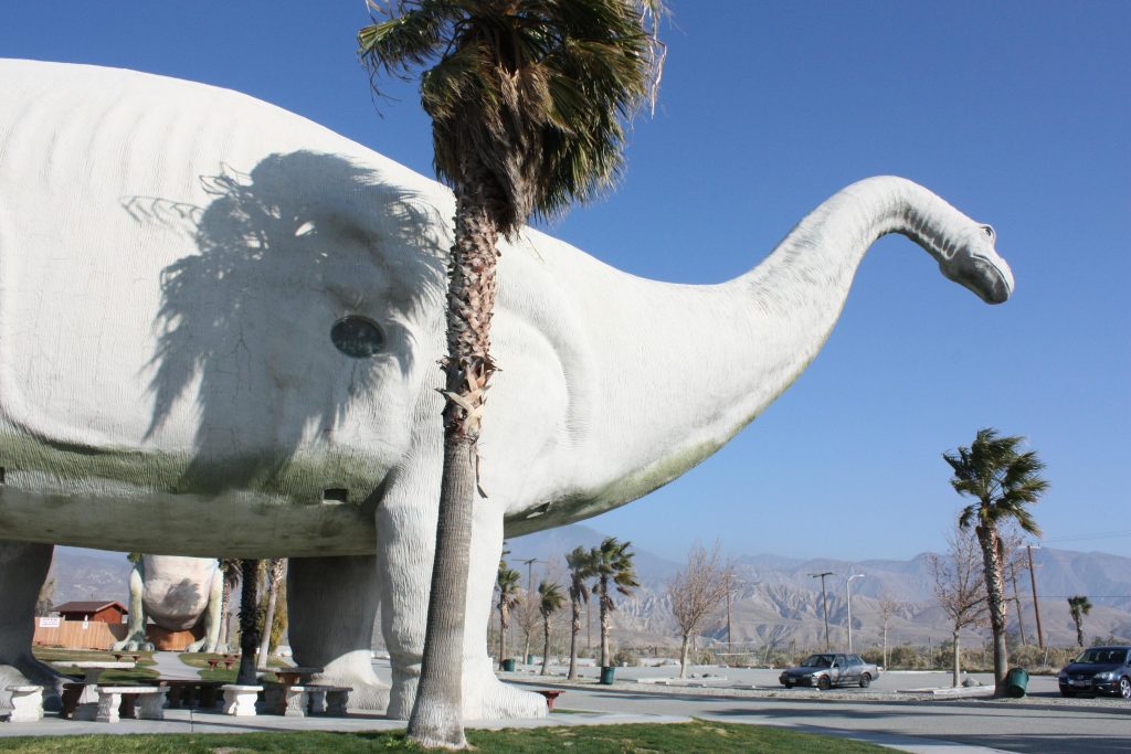 Things to do with kids on a road trip from Texas to California - Cabazon Dinosaurs