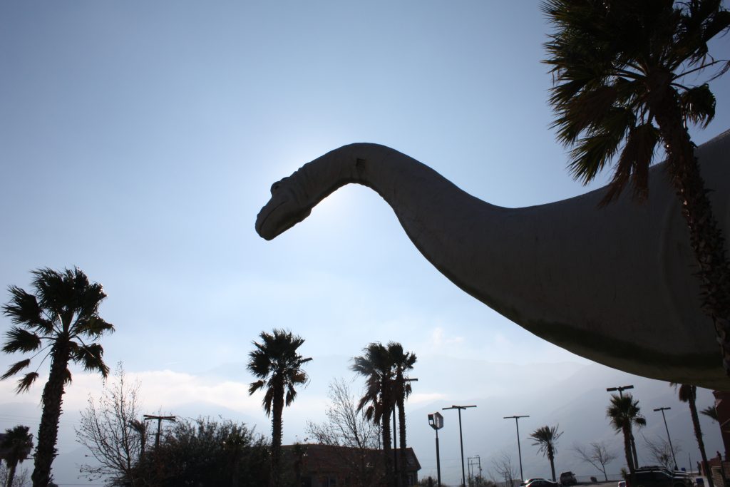 Cabazon Dinosaurs on a California road trip with kids
