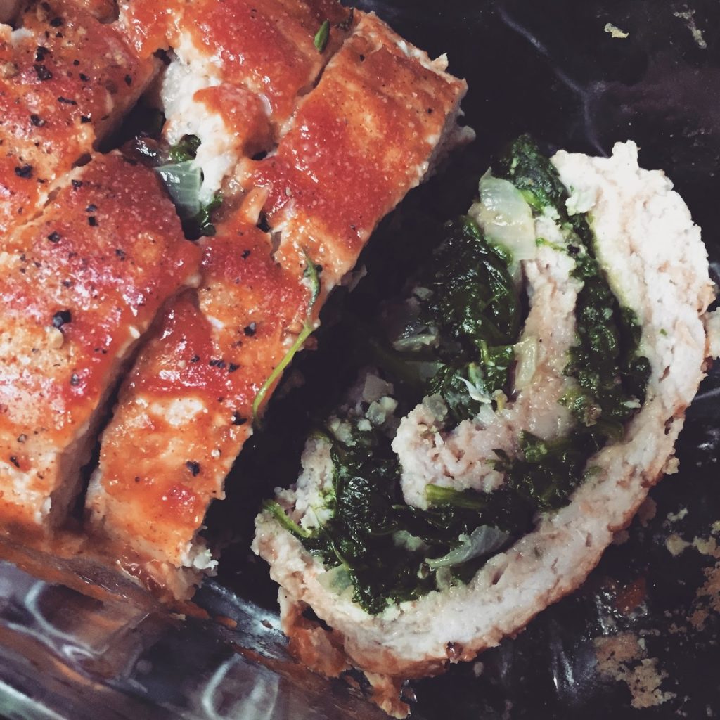 The Wellness Kitchen Cookbook review: Spinach-Stuffed Turkey Meatloaf