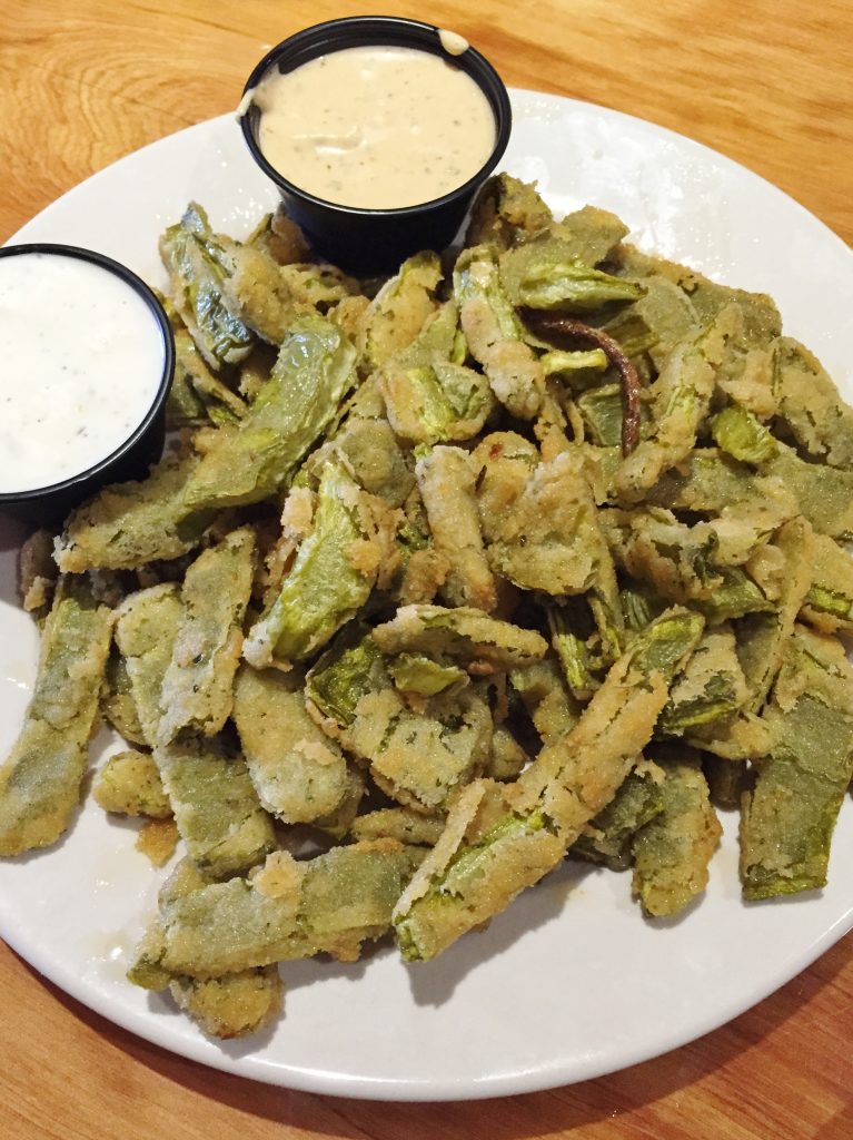 Where to eat during a California to Texas road trip: Fried cactus at Olde Sedona Bar & Grille.