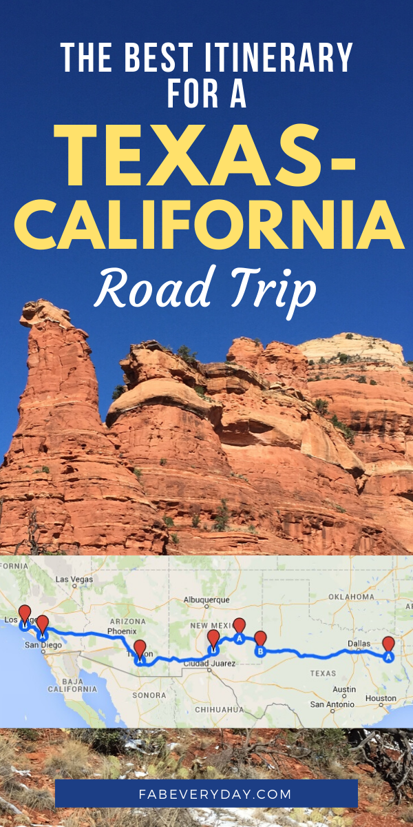road trip from texas to ca