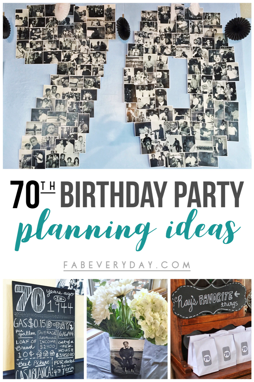 70th birthday theme ideas for dad