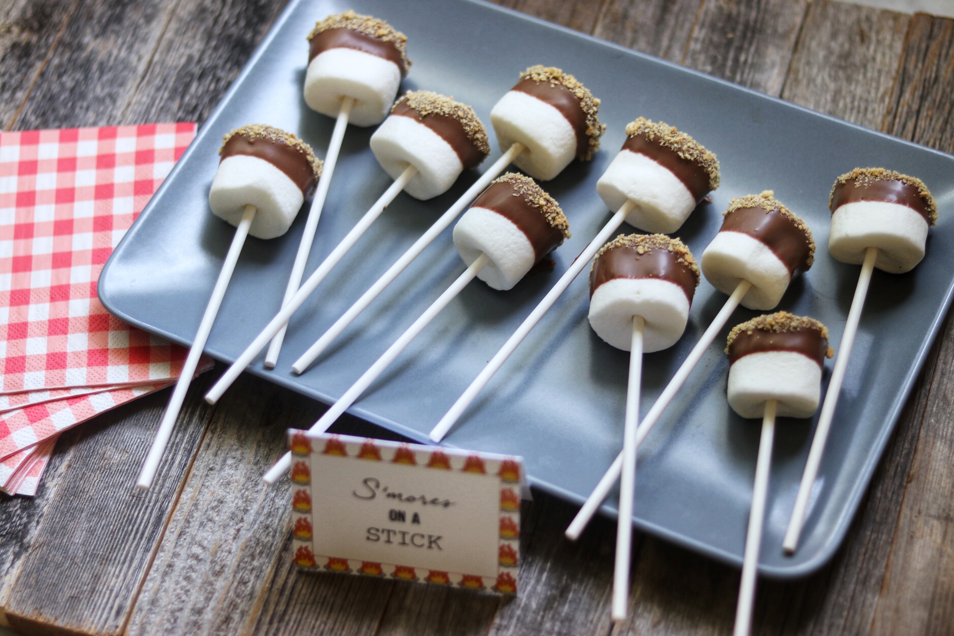S'mores on a Stick: camping party food idea