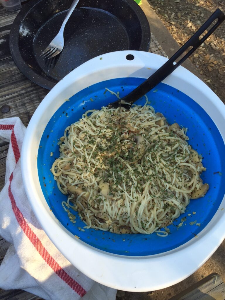 camping pasta recipes (non-perishable food for camping)