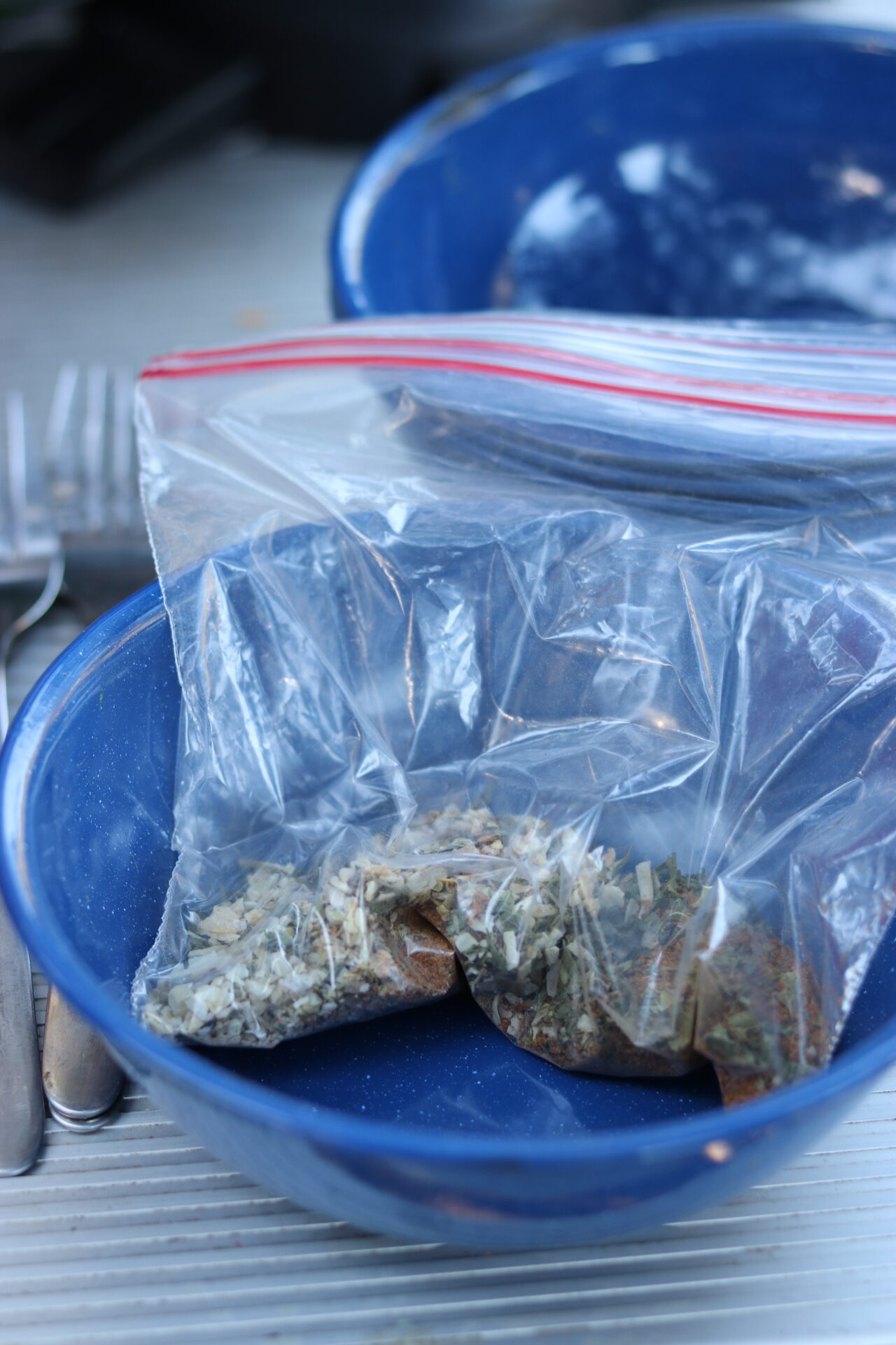 non-perishable food for camping: camping pasta with clam sauce