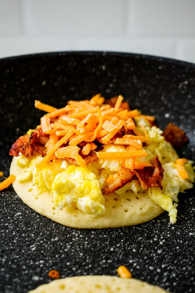 bacon egg and cheese pancake sandwich recipe