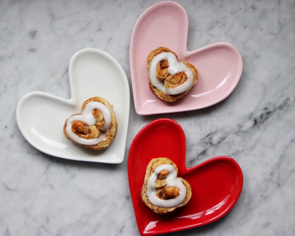 canned cinnamon roll hacks: pillsbury heart shaped cinnamon rolls