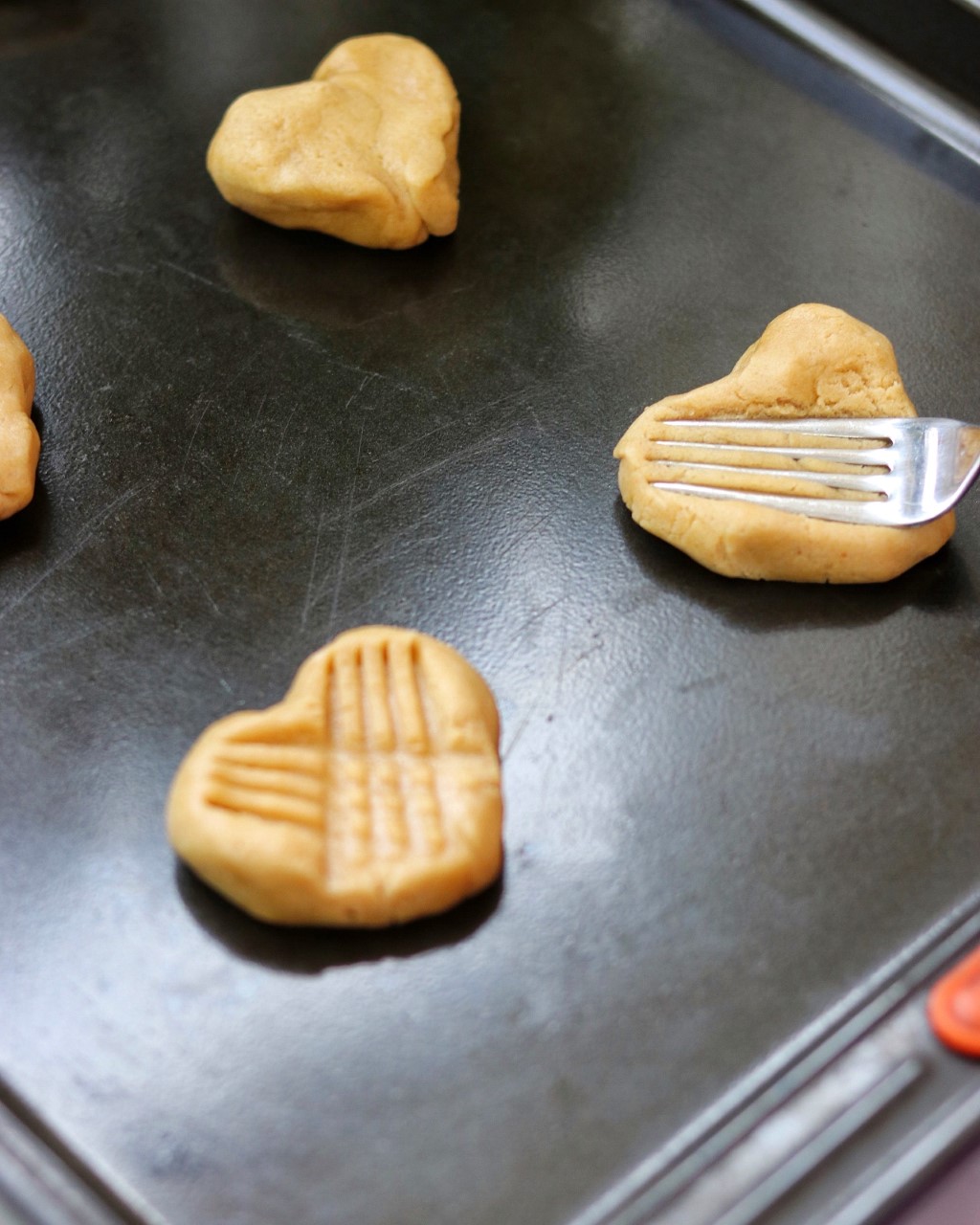 heart peanut butter cookies