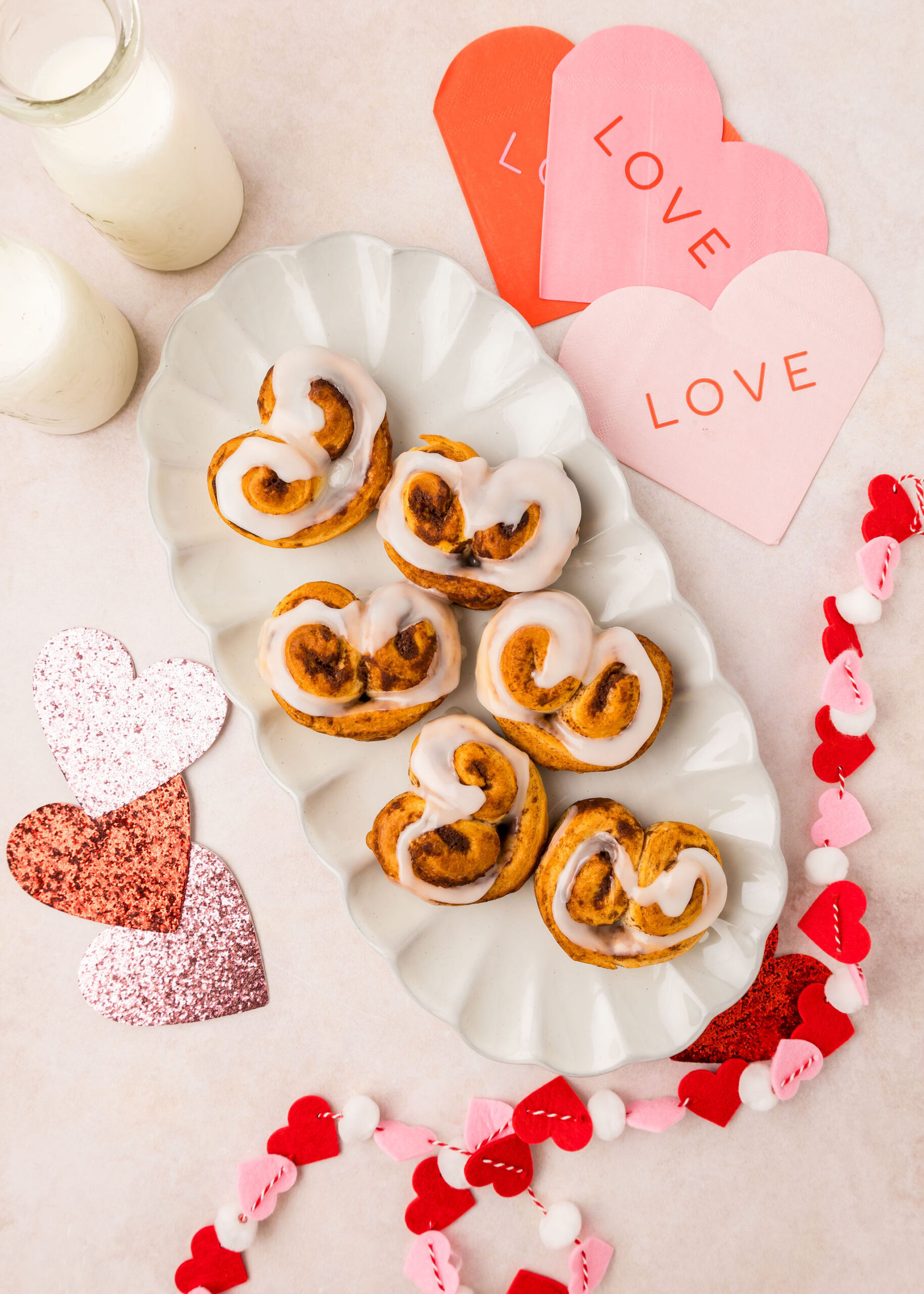canned cinnamon roll hacks: pillsbury heart shaped cinnamon rolls