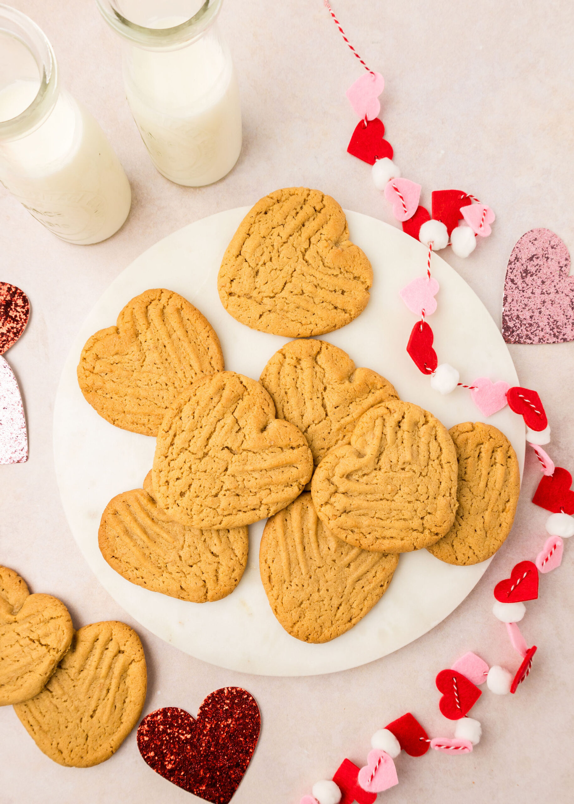 heart shaped dessert recipes: heart peanut butter cookies