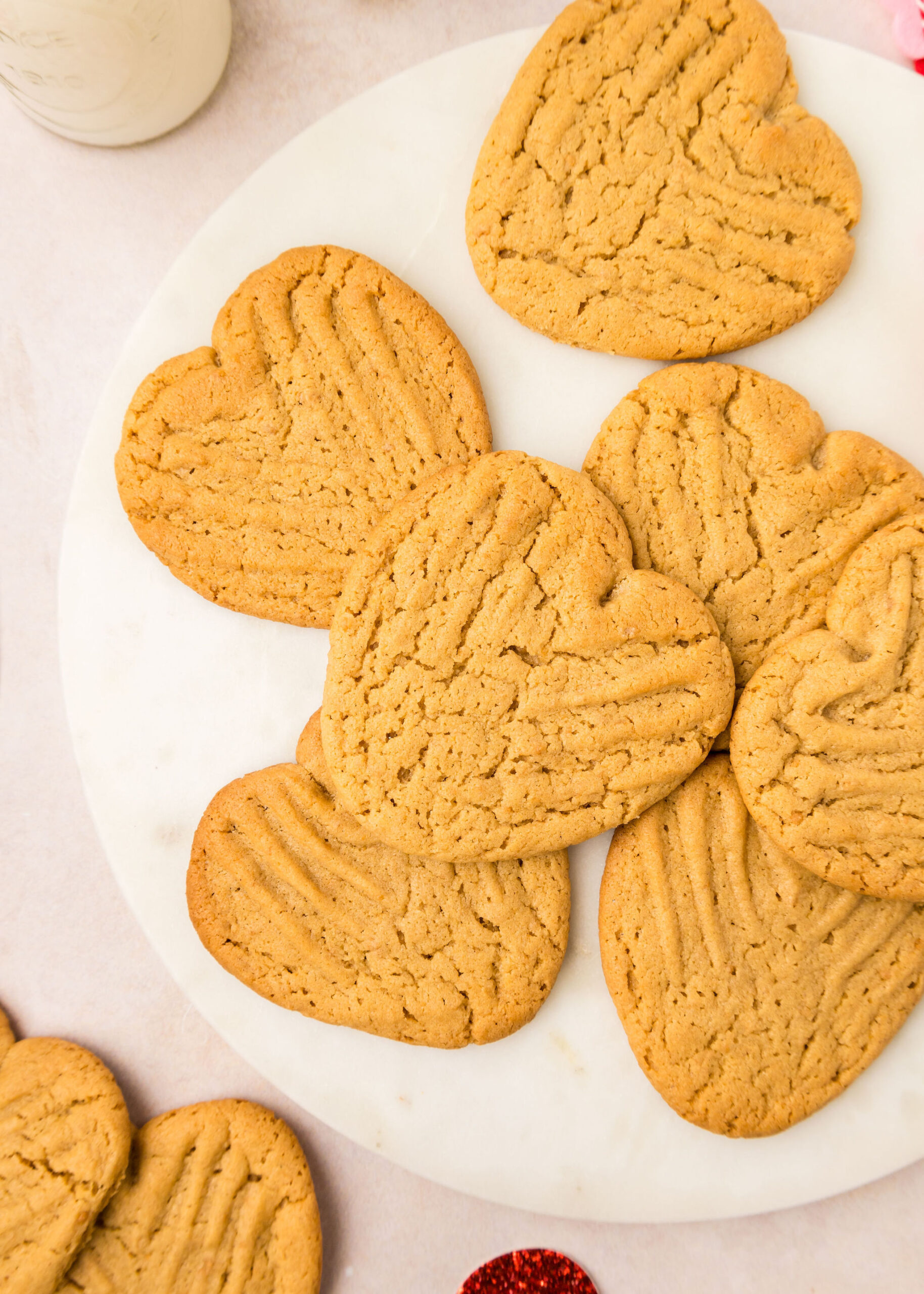 heart shaped dessert recipes: heart peanut butter cookies