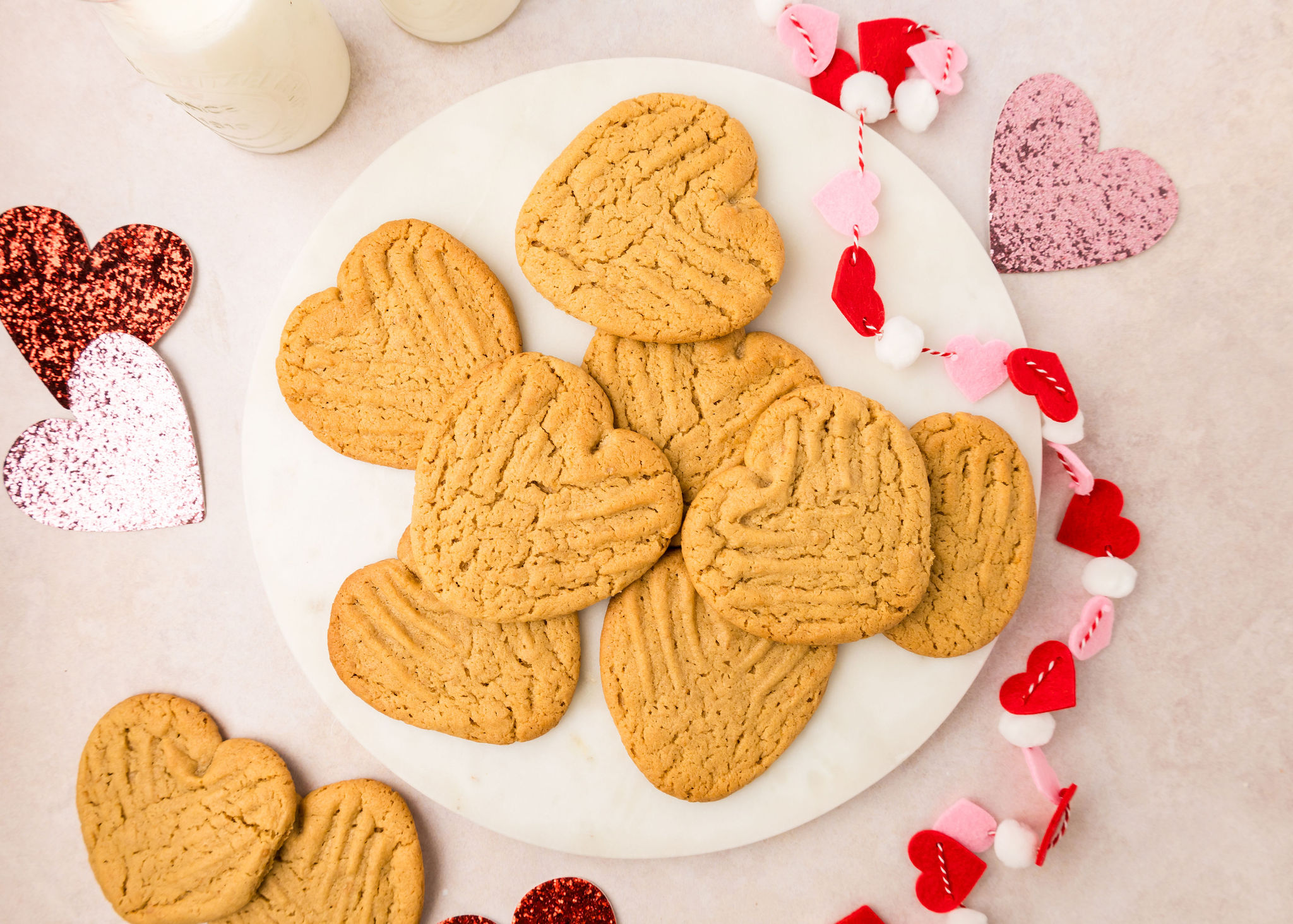 heart shaped dessert recipes: heart peanut butter cookies