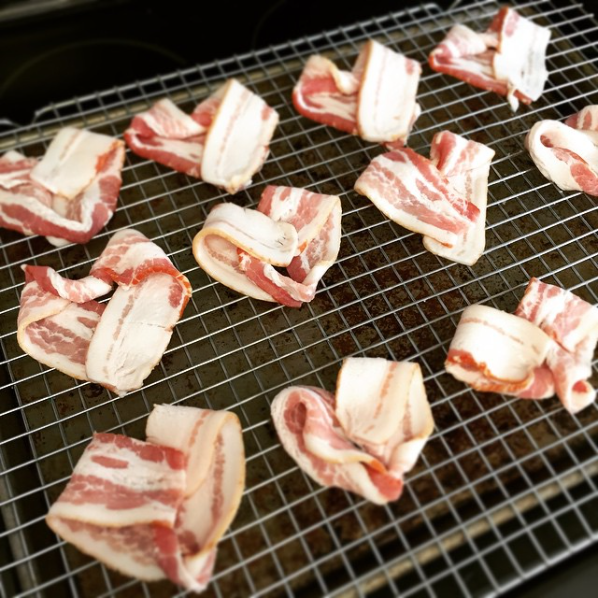 valentine's day heart shaped bacon 