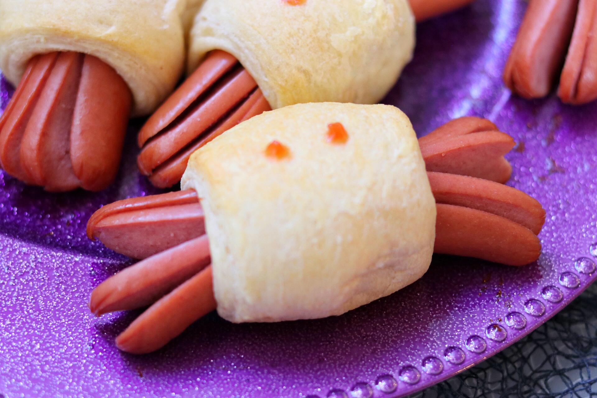 spider hot dog recipe for Halloween