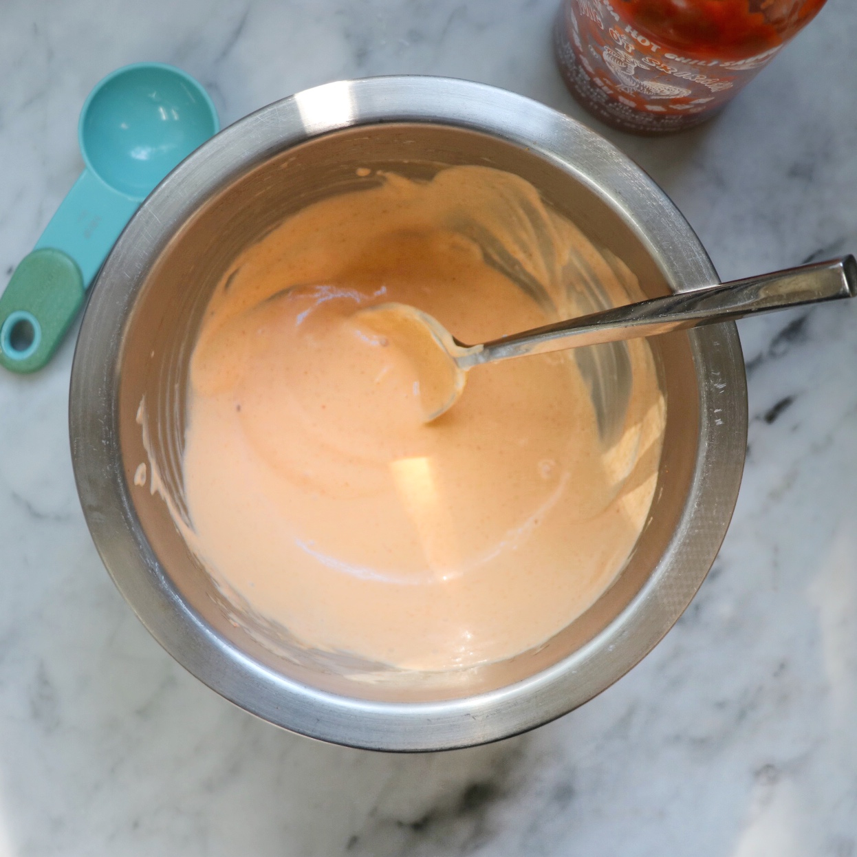 vegetarian spicy mayo for a banh mi rice bowl