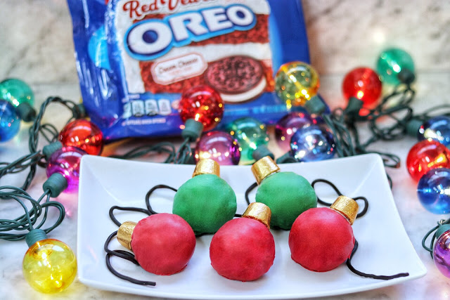 OREO cookie Christmas recipes: OREO Cookie Balls Christmas Lights