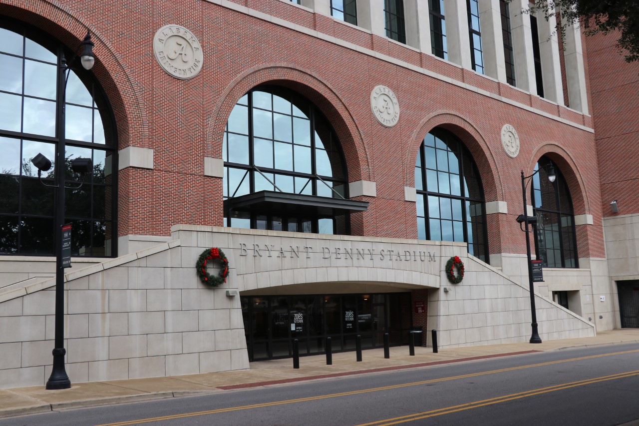 road trip from texas to washington dc: Bryant-Denny Stadium at the University of Alabama