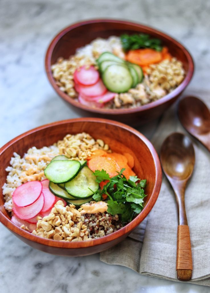 vegetarian banh mi bowl recipe - healthy lunch recipe ideas
