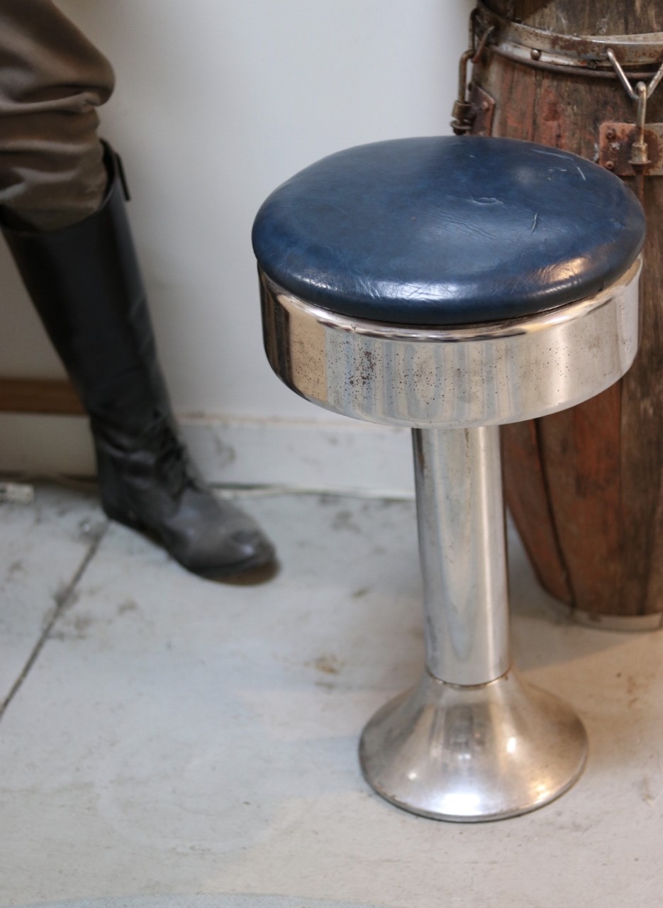 The stool where Clyde Barrow ordered his last meal before Bonnie & Clyde were ambushed and killed (at the Bonnie & Clyde Ambush Museum in Louisiana)