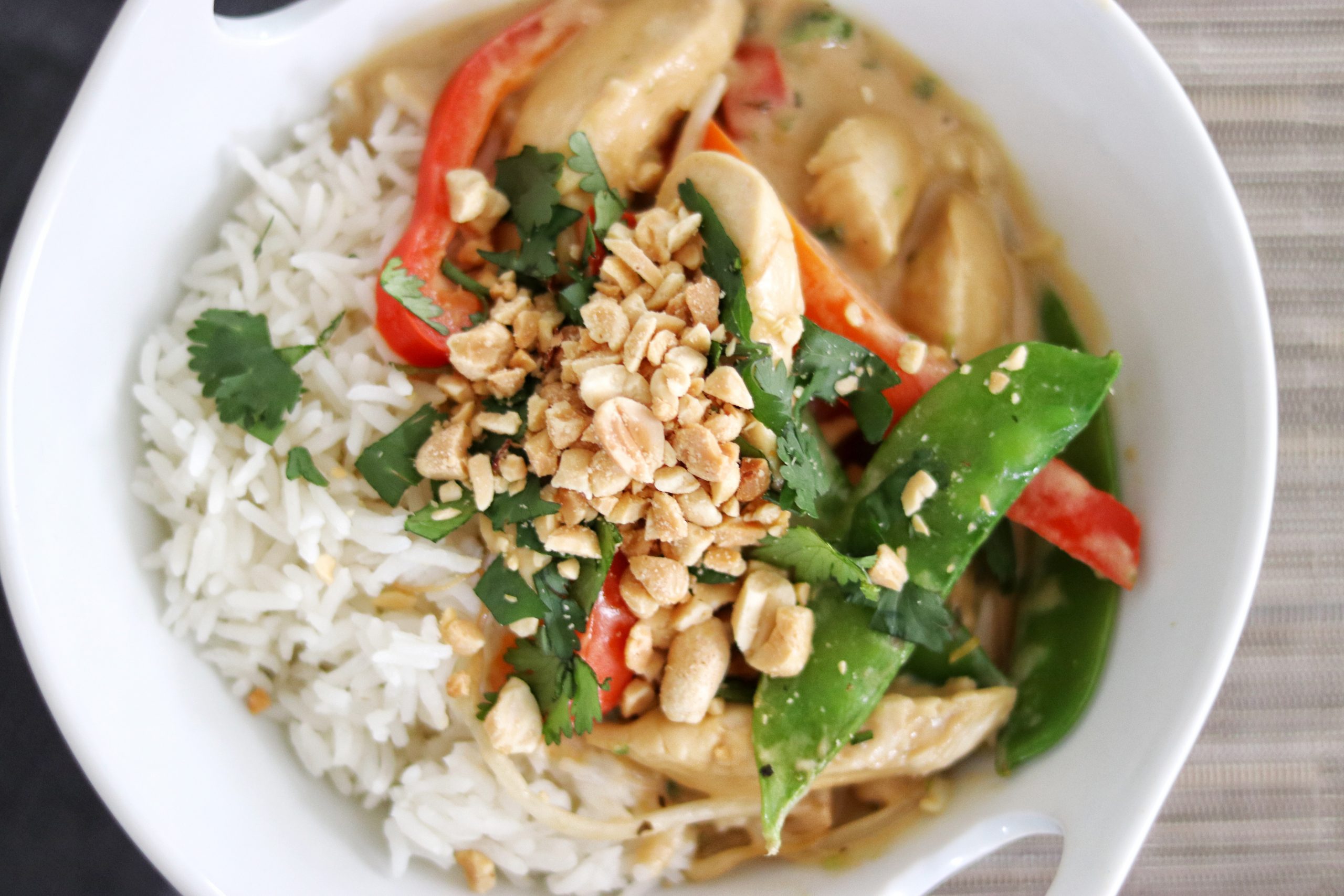 Thai coconut chicken stir fry