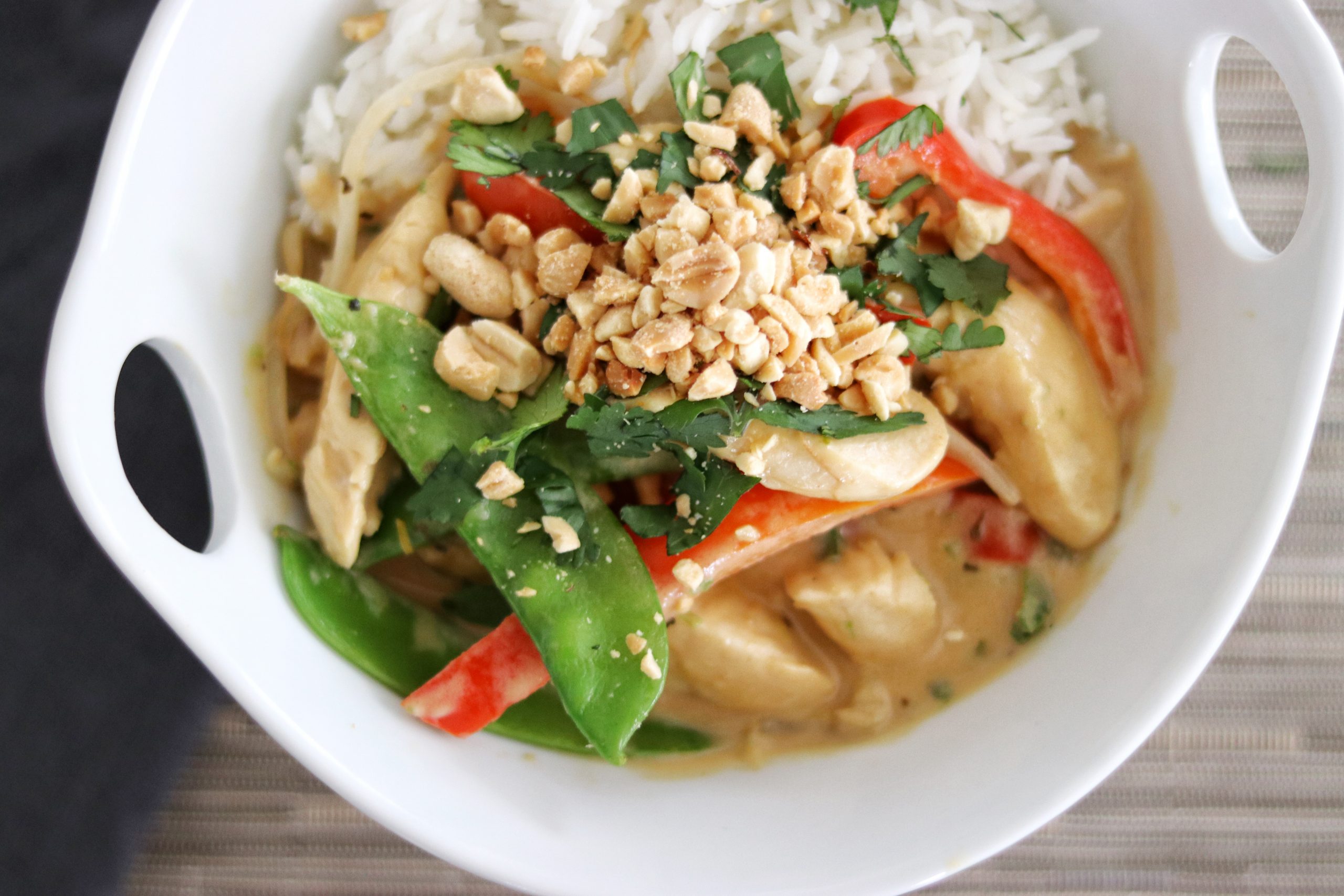Thai peanut chicken stir fry