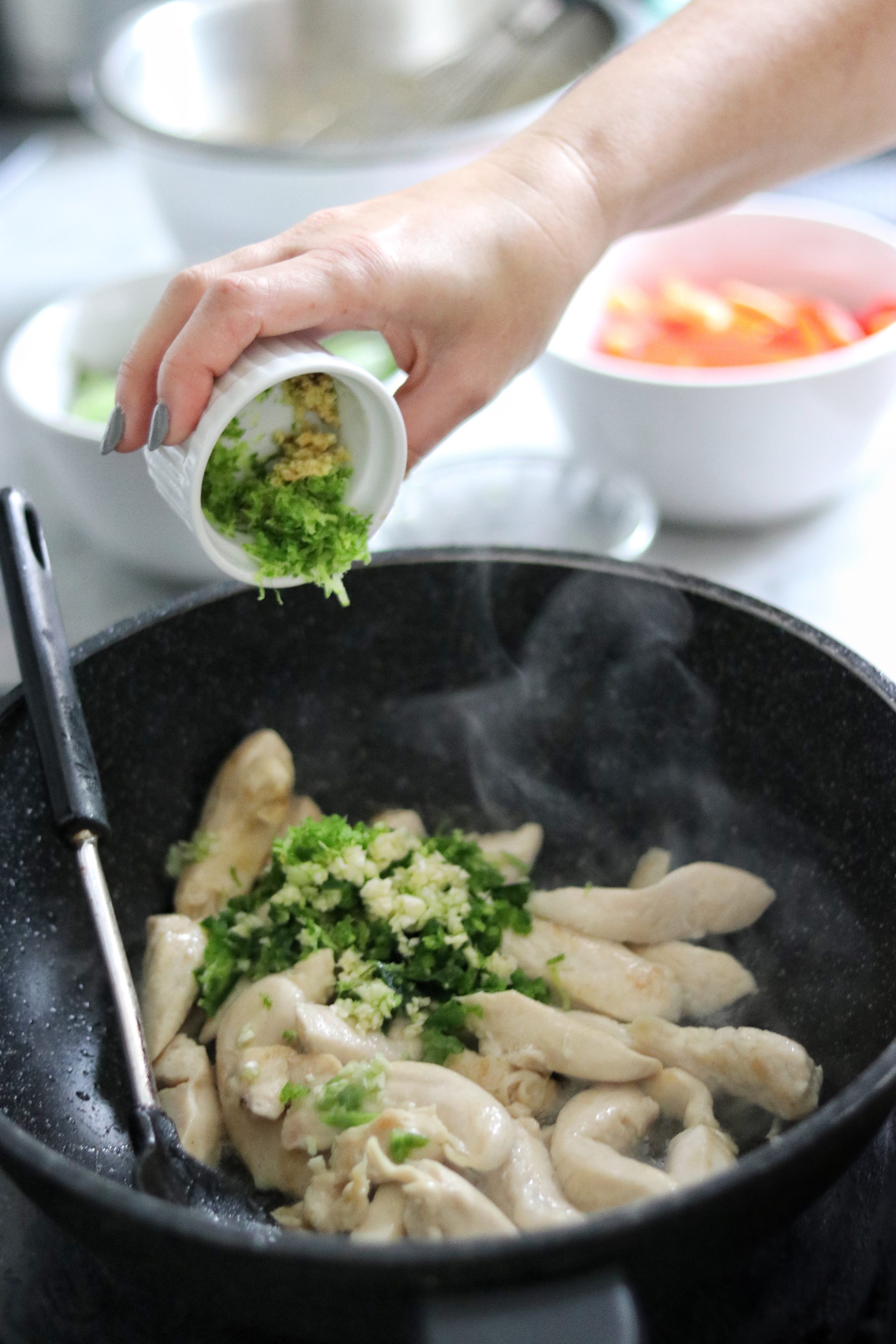 Thai coconut peanut chicken recipe