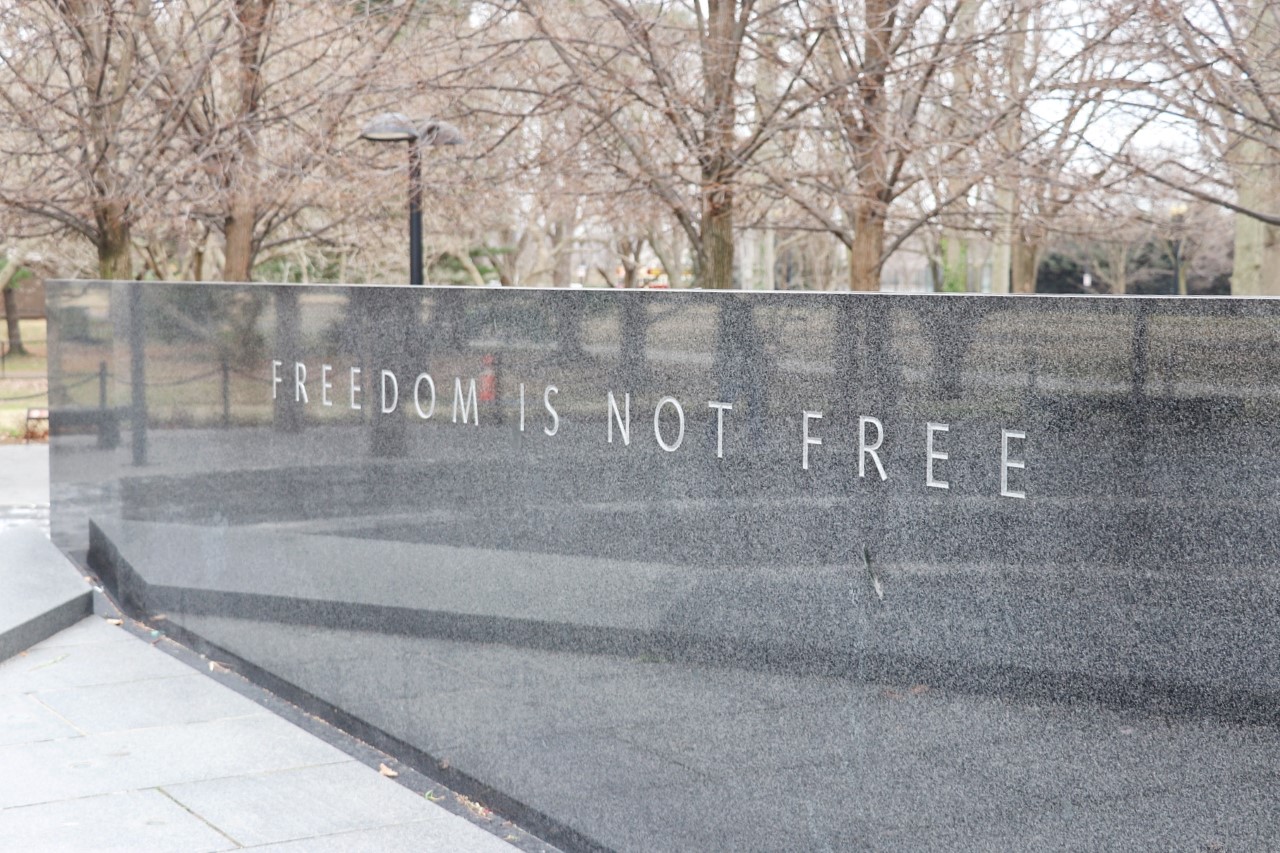 Korean war veterans memorial - seen on our family road trip from texas to washington dc