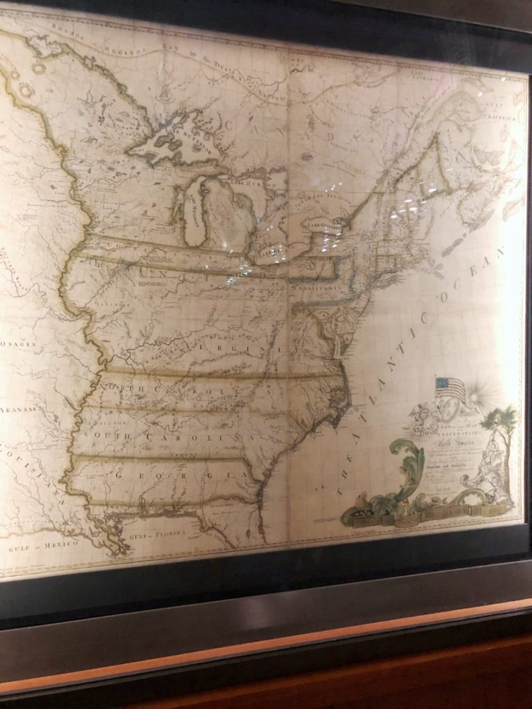 driving from texas to washington dc: Abel Buell's map of the United States (the first map to have our nation's name printed on it) at the Library of Congress